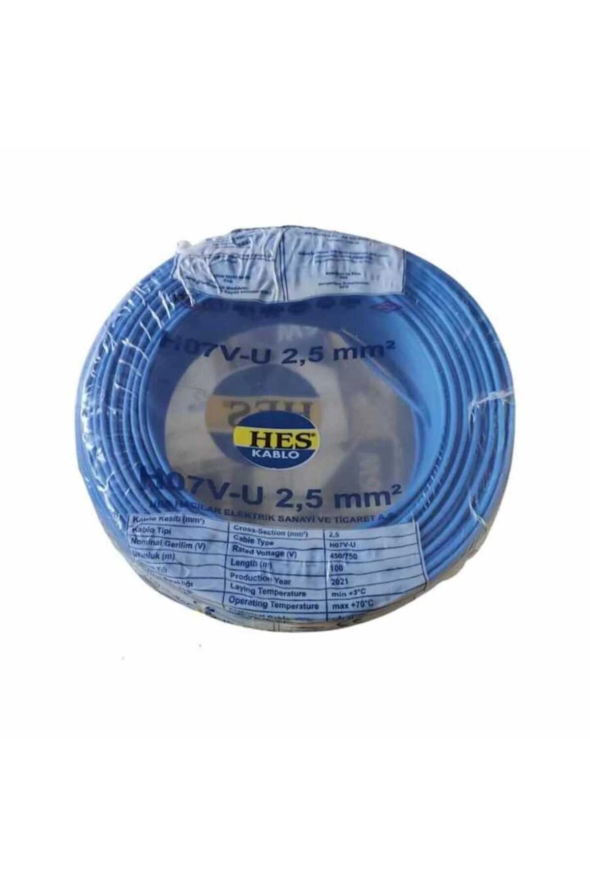 2,5mm2 Nya Kablo,mavi ,tam Bakır ,100m