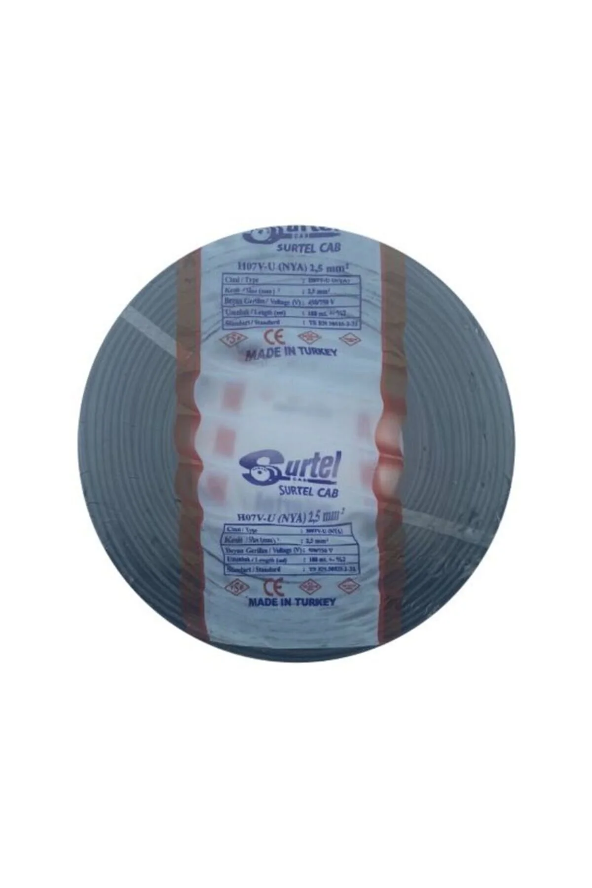 Surtel 2,5 NYA Kablo (SİYAH).TAM BAKIR 100M.