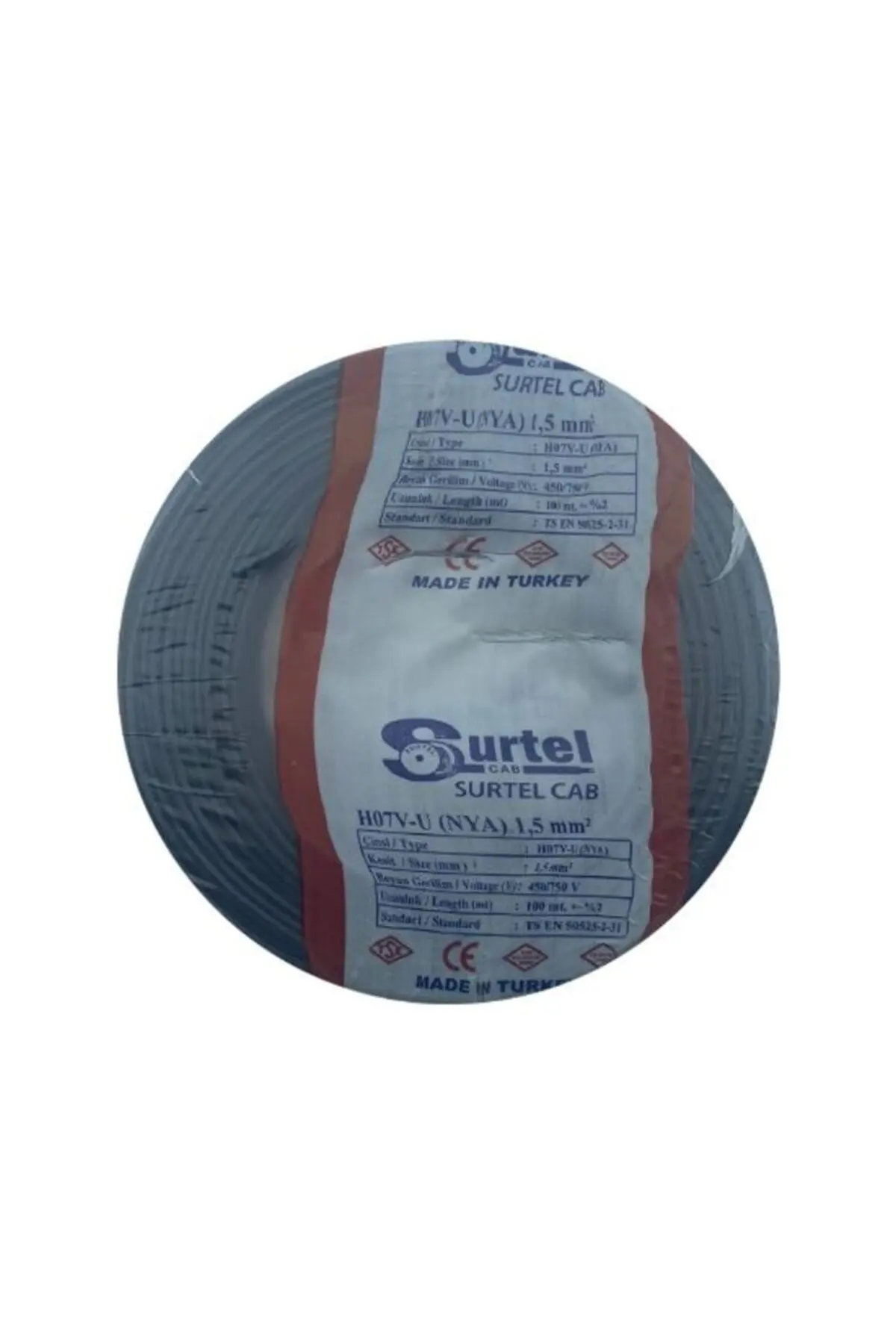 Surtel 1,5 NYA Kablo (SİYAH) TAM BAKIR 100M.