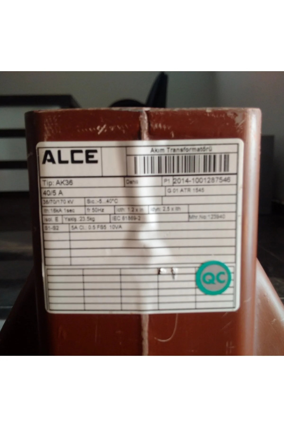 Akım Transformatörü,36kv 40/5a, 10va